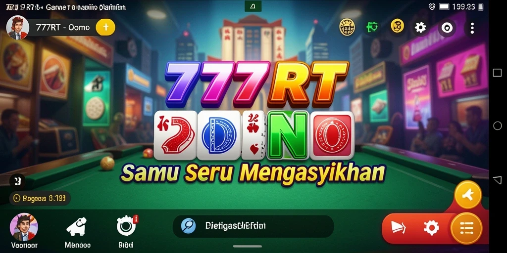 Screenshot gameplay 777RT menampilkan keseruan permainan Domino.