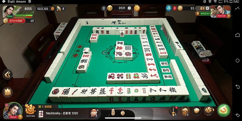 Screenshot utama dari permainan Mahjong 8055 menunjukkan gameplay yang seru.