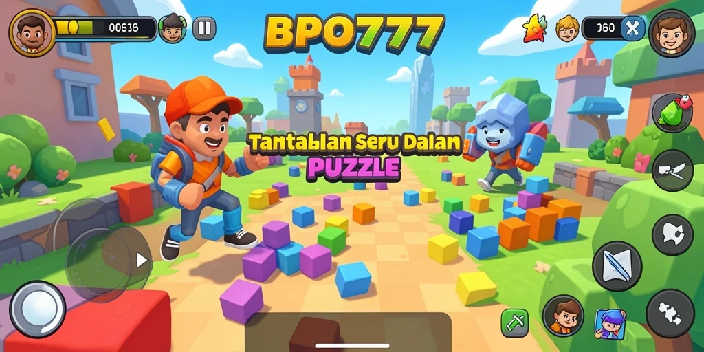 Screenshot gameplay menampilkan tantangan dalam BPO777 yang seru.