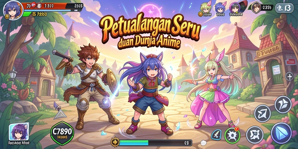 Tampilan gameplay C7890 yang seru dan penuh aksi dalam dunia Anime.