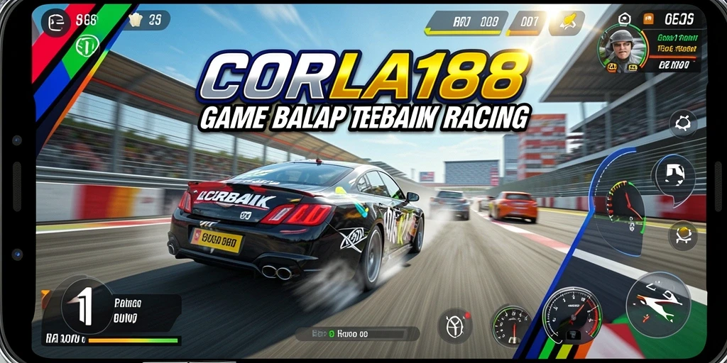 Gameplay mendebarkan dalam balapan mobil di CORLA188.