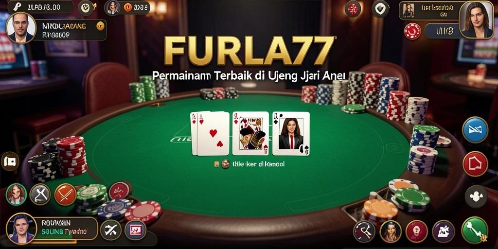 Tangkapan layar FURLA77 menampilkan gameplay poker yang dinamis dan interaktif.