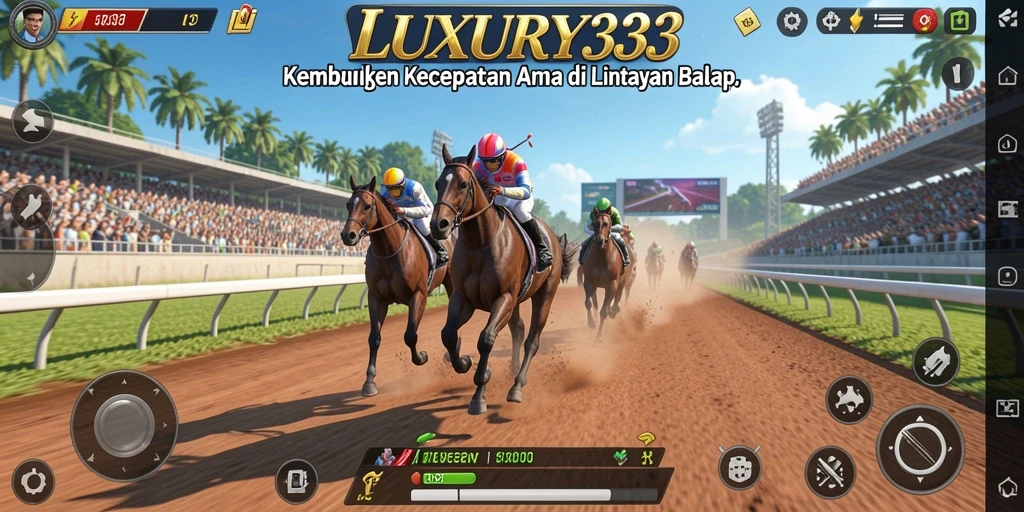 Gameplay menarik LUXURY333 dengan balapan yang seru dan menegangkan.