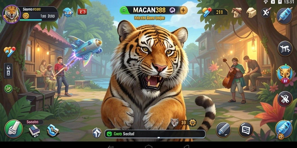 Tampilan screenshot dari gameplay <strong>MACAN388</strong> yang penuh warna dan interaktif.
