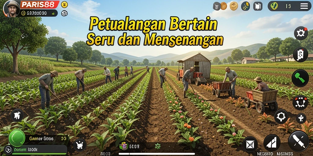 Gameplay menarik di dunia pertanian yang penuh warna dan tantangan.