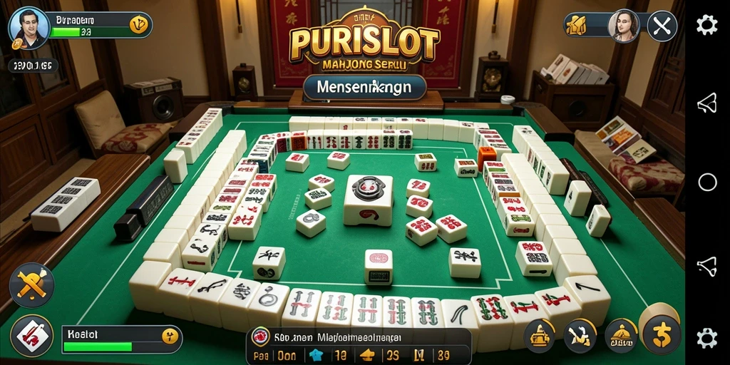 Tampilan atraktif gameplay Mahjong di PURISLOT.