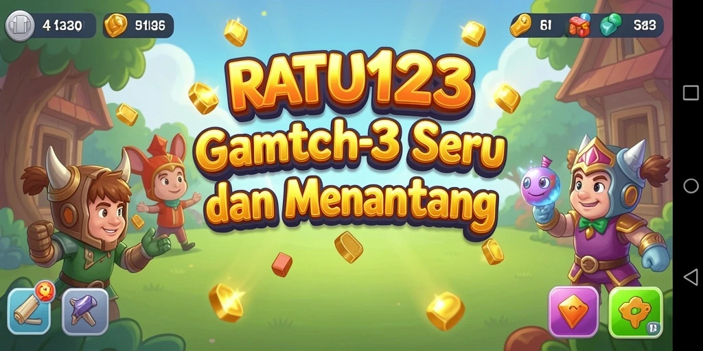 Tampilan gameplay seru dari RATU123 di level Match-3.