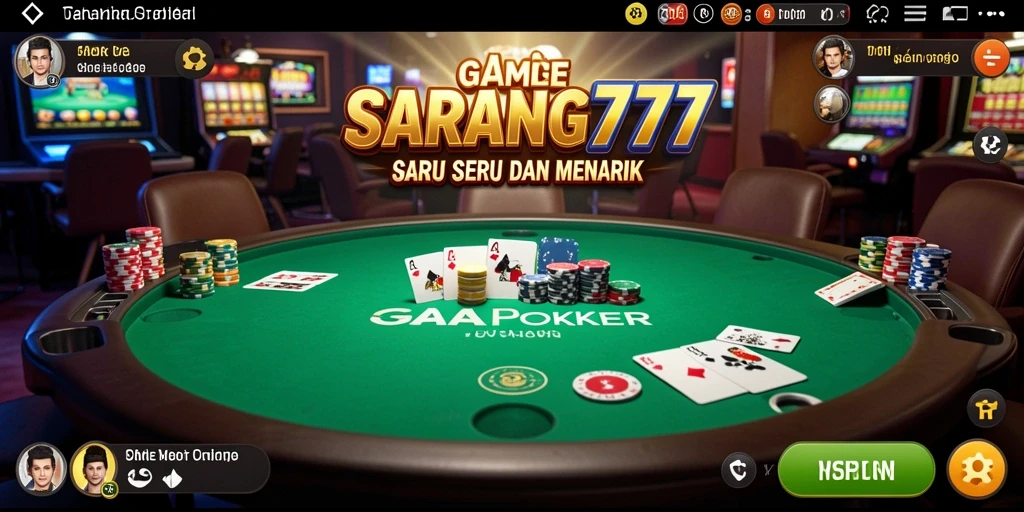 Tampilan gameplay Poker yang seru dan menarik di SARANG777.