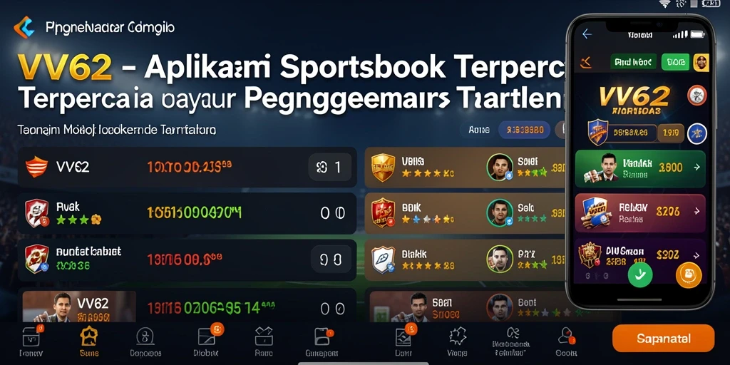 Tangkapan layar VV62 menampilkan antarmuka gameplay Sportsbook yang menarik.